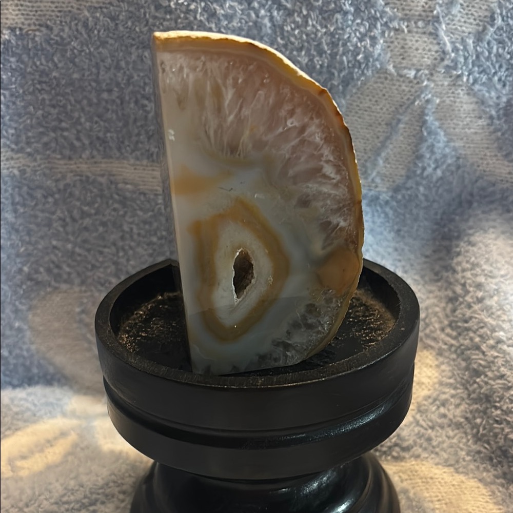 Natural Agate Slice on Stand